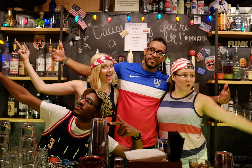Football supporters at Drafting Table